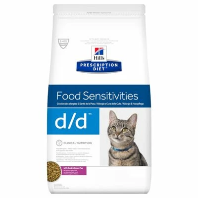 Hill´s Prescription Diet D/D Allergy & Skin Care Kattenvoer Met Eend En Groene Erwten 3 Hill´s Prescription Diet D/D Allergy & Skin Care Kattenvoer Met Eend En Groene Erwten