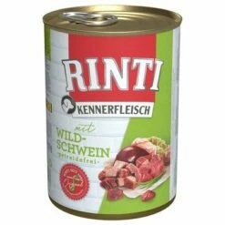 Voordeelpakket 12 X 400 G Rinti "Kennerfleisch" -Hunter Verkoop 2024 111297 pla bilder rinti kennerfleisch wildschwein 400g hs 01 7
