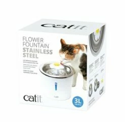Catit Flower Drinkfontein Van RVS -Hunter Verkoop 2024 135197 hagencontainer catit blumentrinkbrunnen edelstahl trinkbrunnen 3liter hs 02 1