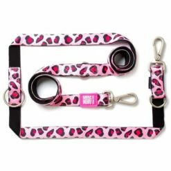Max & Molly Multifunctionele Hondenlijn Leopard Pink