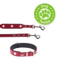 Hunter Set: Halsband Swiss + Hondenriem Swiss -Hunter Verkoop 2024 19229 190222 hunter set swiss rot dt 7
