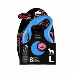 Flexi New Classic Rollijn L Blauw, 8 M -Hunter Verkoop 2024 198004 pla flexi newclassic gurtleine l blau hs 02 8