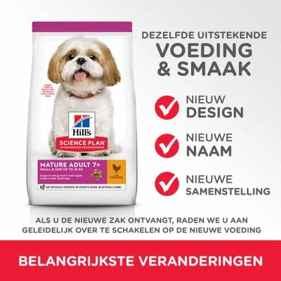 Hill's Science Plan Mature Adult Small & Mini Met Kip 4 Hill's Science Plan Mature Adult Small & Mini Met Kip - Afbeelding 2