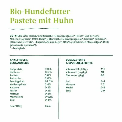 Yarrah Bio Hondenvoer Paté Met Bio Kip 6 Yarrah Bio Hondenvoer Paté Met Bio Kip - Afbeelding 4