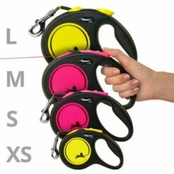 Flexi New Neon Rollijn Tape Roze, 5 M -Hunter Verkoop 2024 252321 flexi new neon gurt leine pink medium 5m hs 07 9