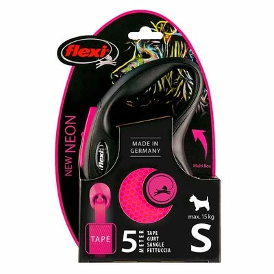 Flexi New Neon Rollijn Tape Roze, 5 M - Afbeelding 3