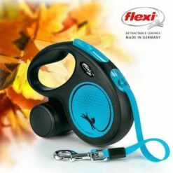 Flexi New Neon Rollijn Tape Blauw, 5 M -Hunter Verkoop 2024 253696 flexi new neon gurt leine blau 5m hs 06 8