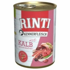 Voordeelpakket 12 X 400 G Rinti "Kennerfleisch" -Hunter Verkoop 2024 25426 pla bilder rinti kennerfleisch kalb 400g hs 01 2