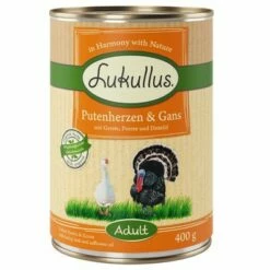 Voordeelpakket Lukullus 24 X 400 G -Hunter Verkoop 2024 28050 pla lukullus putenherzen gans 6 x 400 g 9