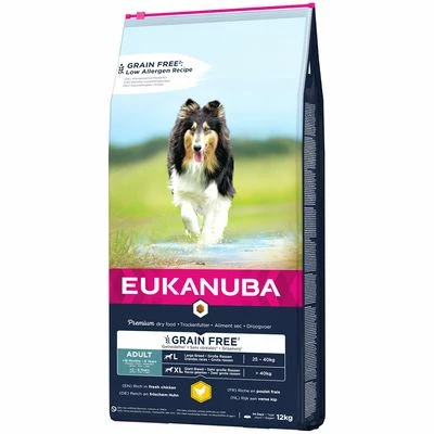 Eukanuba Grain Free Adult Large Breed Kip Hondenvoer 3 Eukanuba Grain Free Adult Large Breed Kip Hondenvoer
