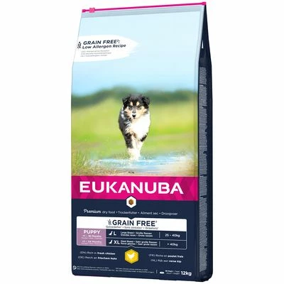 Eukanuba Grain Free Puppy Large Breed Kip Hondenvoer 3 Eukanuba Grain Free Puppy Large Breed Kip Hondenvoer