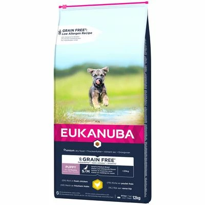 Eukanuba Grain Free Puppy Small / Medium Breed Kip Hondenvoer 4 Eukanuba Grain Free Puppy Small / Medium Breed Kip Hondenvoer - Afbeelding 2