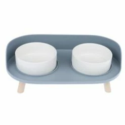 TIAKI Keramische Voerbak Duo -Hunter Verkoop 2024 302496 tiaki napf duo grau fg 6149 6