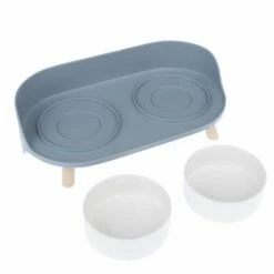 TIAKI Keramische Voerbak Duo -Hunter Verkoop 2024 302496 tiaki napf duo grau fg 6152 3