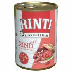 Voordeelpakket 12 X 400 G Rinti "Kennerfleisch" -Hunter Verkoop 2024 3132 pla bilder rinti kennerfleisch rind 400g hs 01 8