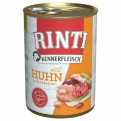 Voordeelpakket 12 X 400 G Rinti "Kennerfleisch" -Hunter Verkoop 2024 3133 pla bilder rinti kennerfleisch huhn 400g hs 01 1