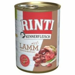 Voordeelpakket 12 X 400 G Rinti "Kennerfleisch" -Hunter Verkoop 2024 3136 pla bilder rinti kennerfleisch lamm 400g hs 01 1