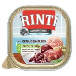 Voordeelpakket Rinti "Kennerfleisch" 9 X 300 G -Hunter Verkoop 2024 31739 PLA Rinti Kennerfleisch Gefluegelherzen Nudeln 300g 3