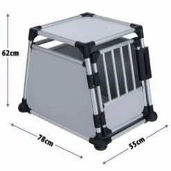 Trixie Transportbox Aluminium -Hunter Verkoop 2024 42572 trixie transportbox alu 55x78x62 8