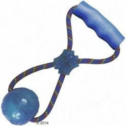 KONG Squeezz Ball Met Handvat -Hunter Verkoop 2024 60977 kong large squeezz ball with handle blue 6