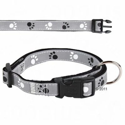 Trixie Set: Halsband Poten Zilver Reflect + Hondenlijn 5 Trixie Set: Halsband Poten Zilver Reflect + Hondenlijn - Afbeelding 3