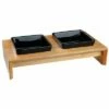 Trixie Voerbakset, Keramiek/Hout -Hunter Verkoop 2024 72201 pla trixie napf set keramik holz hs 02 5