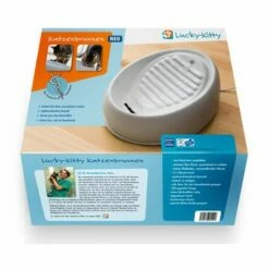 Lucky Kitty Keramische Drinkfontein 1,5 L -Hunter Verkoop 2024 73774 pla lucky kitty keramik trinkbrunnen grau verp 7
