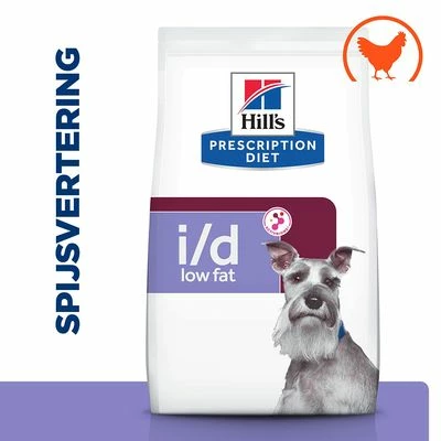 Hill's Prescription Diet Canine I/D Digestive Care Low Fat Hondenvoer Met Kip 3 Hill's Prescription Diet Canine I/D Digestive Care Low Fat Hondenvoer Met Kip