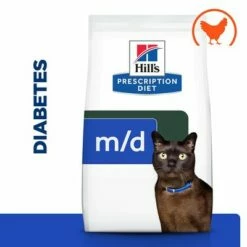 Hill's Prescription Diet Feline M/D Diabetes/Low Fat Kattenvoer Met Kip -Hunter Verkoop 2024 atf 605918 enhanced package front plp 5