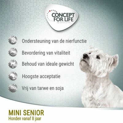 Concept For Life Mini Senior Hondenvoer 4 Concept For Life Mini Senior Hondenvoer - Afbeelding 2