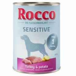 Voordeelpakket Rocco Sensitive 24 X 400 G -Hunter Verkoop 2024 etikett rocco nf sensitive 400g truthahn 1000x1000 1