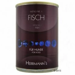 Herrmann's Menu Smulpakket 12 X 400 G -Hunter Verkoop 2024 herrmanns men hundfisch1 40 9