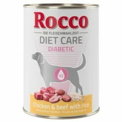 Rocco Diet Care Diabetic Kip & Rund Met Rijst 400g Hondenvoer