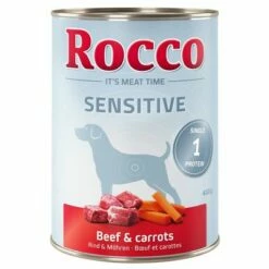 Voordeelpakket Rocco Sensitive 24 X 400 G -Hunter Verkoop 2024 rocco sensitive beefcarrots 400g 1000x1000 4