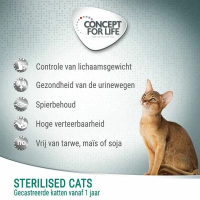 Concept For Life Sterilised Cats Chicken 4 Concept For Life Sterilised Cats Chicken - Afbeelding 2