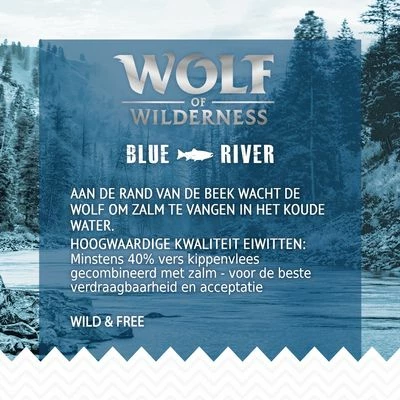 Wolf Of Wilderness "Blue River" Met Zalm Hondenvoer 5 Wolf Of Wilderness "Blue River" Met Zalm Hondenvoer - Afbeelding 3