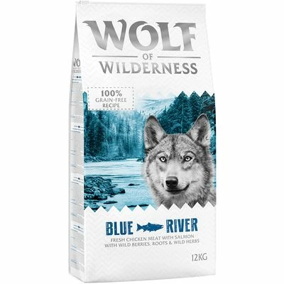 Wolf Of Wilderness "Blue River" Met Zalm Hondenvoer 3 Wolf Of Wilderness "Blue River" Met Zalm Hondenvoer