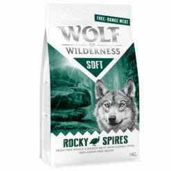 Wolf Of Wilderness "Soft - Rocky Spires" - Scharrelkip & Parelhoender Hondenvoer 14 Wolf Of Wilderness "Soft - Rocky Spires" - Scharrelkip & Parelhoender Hondenvoer -Hunter Verkoop 2024 wow soft rockyspires frontright 1kg 1000x1000 1 1